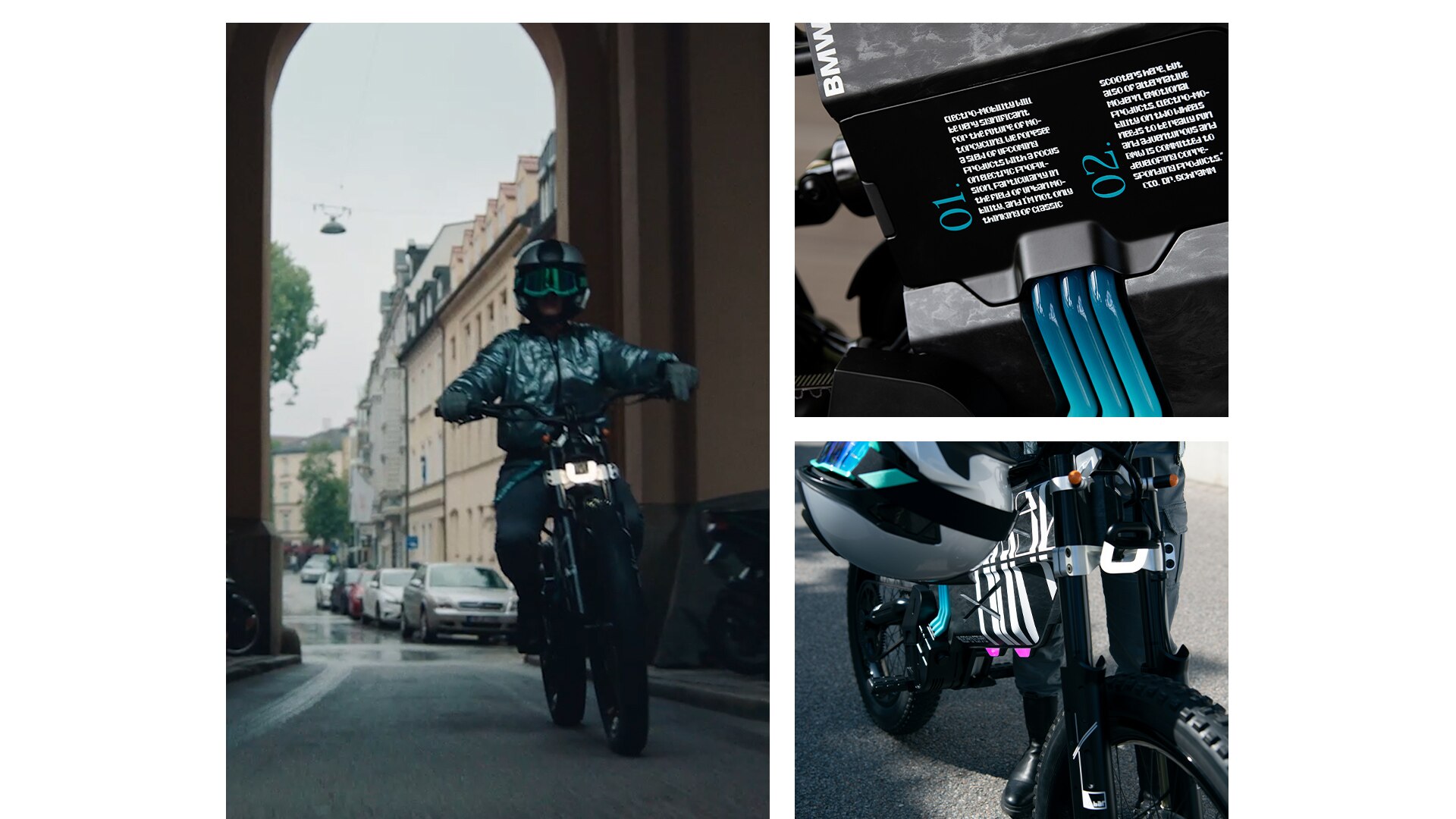 여성 운전자와 함께 하는 BMW Motorrad Vision AMBY.