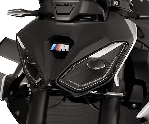 BMW Motorrad M 1000 R의 더블 튜브 사양의 LED 헤드램프