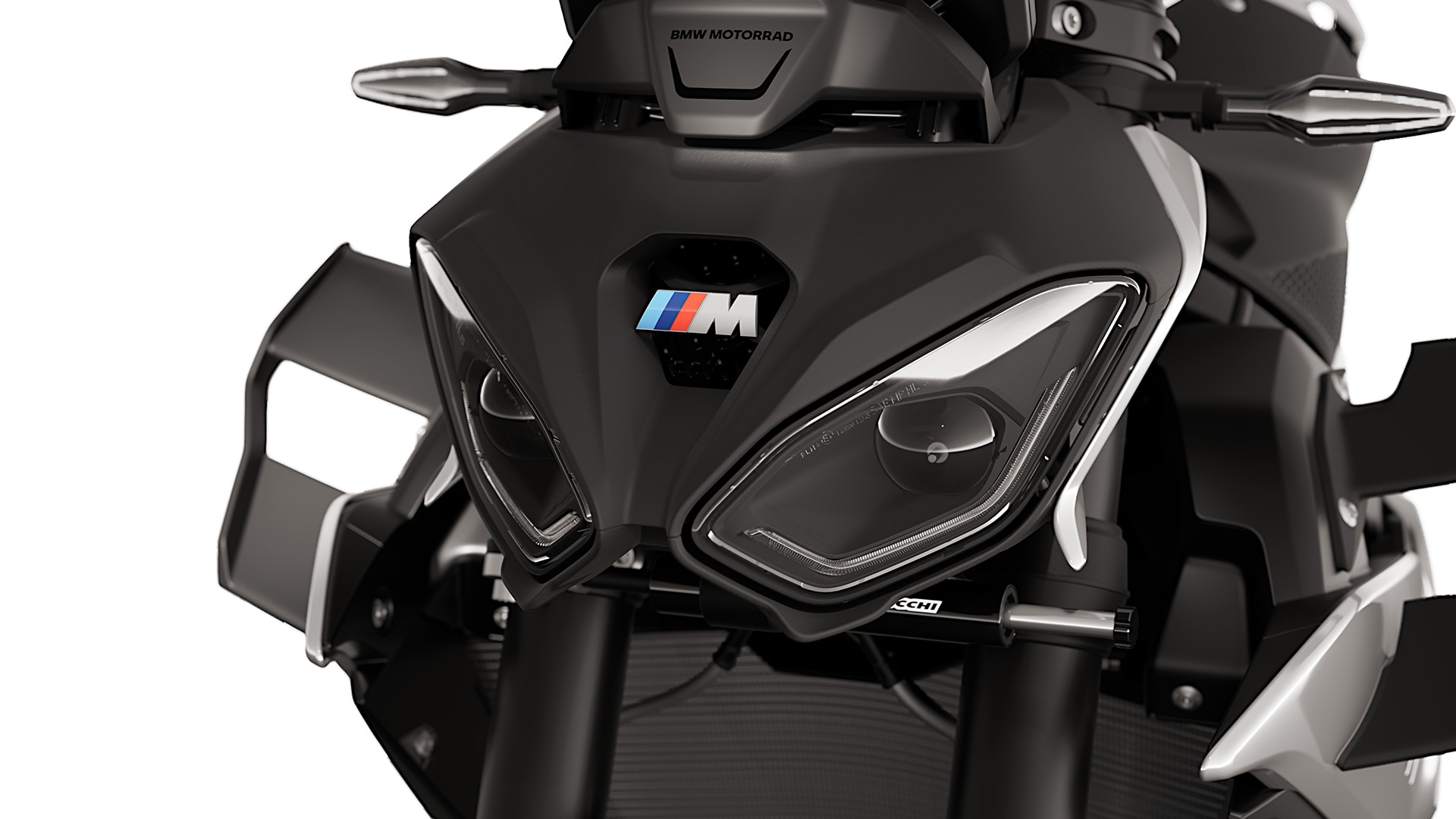 BMW Motorrad M 1000 R의 더블 튜브 사양의 LED 헤드램프