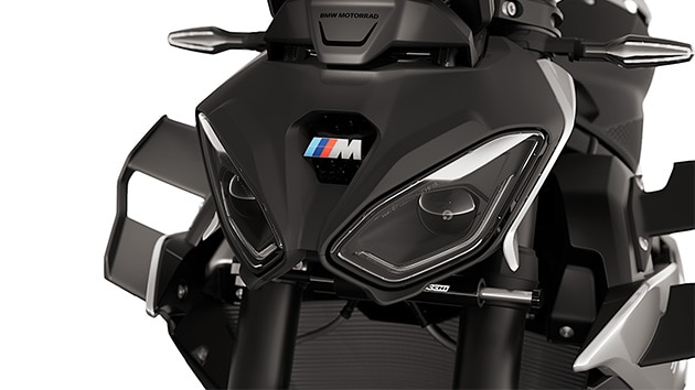 BMW Motorrad M 1000 R의 더블 튜브 사양의 LED 헤드램프