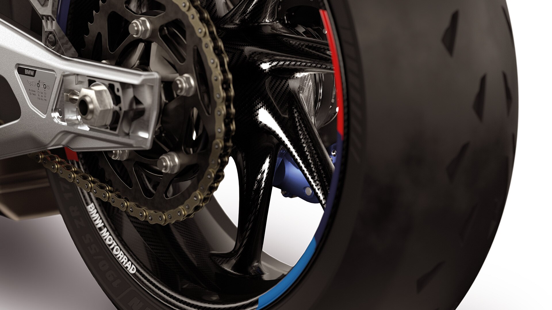 M 1000 RR 모델의 테이프 디자인 적용 M 카본 휠