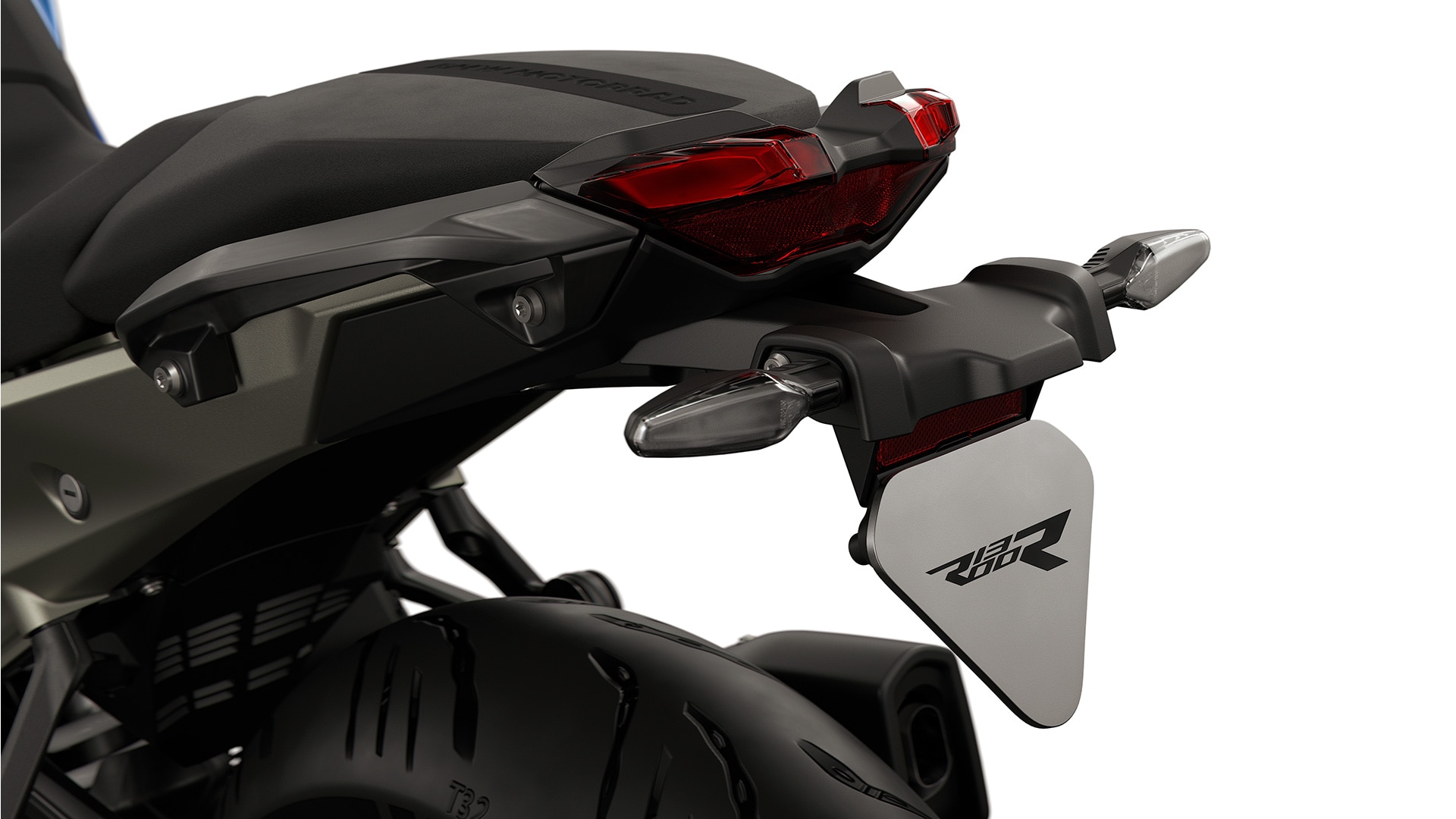 BMW Motorrad R 1300 R 모델을 뒤에서 바라본 모습